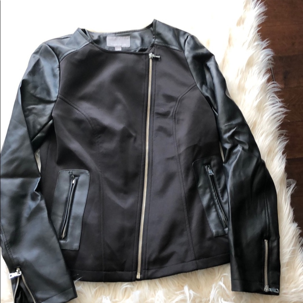 Black motorcycle style jacket